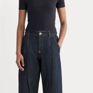 Everlane Dark Indigo Wide Leg Jeans
